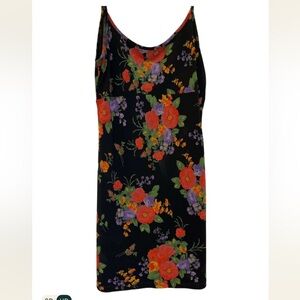 Casual Corner Black Floral Mini Dress